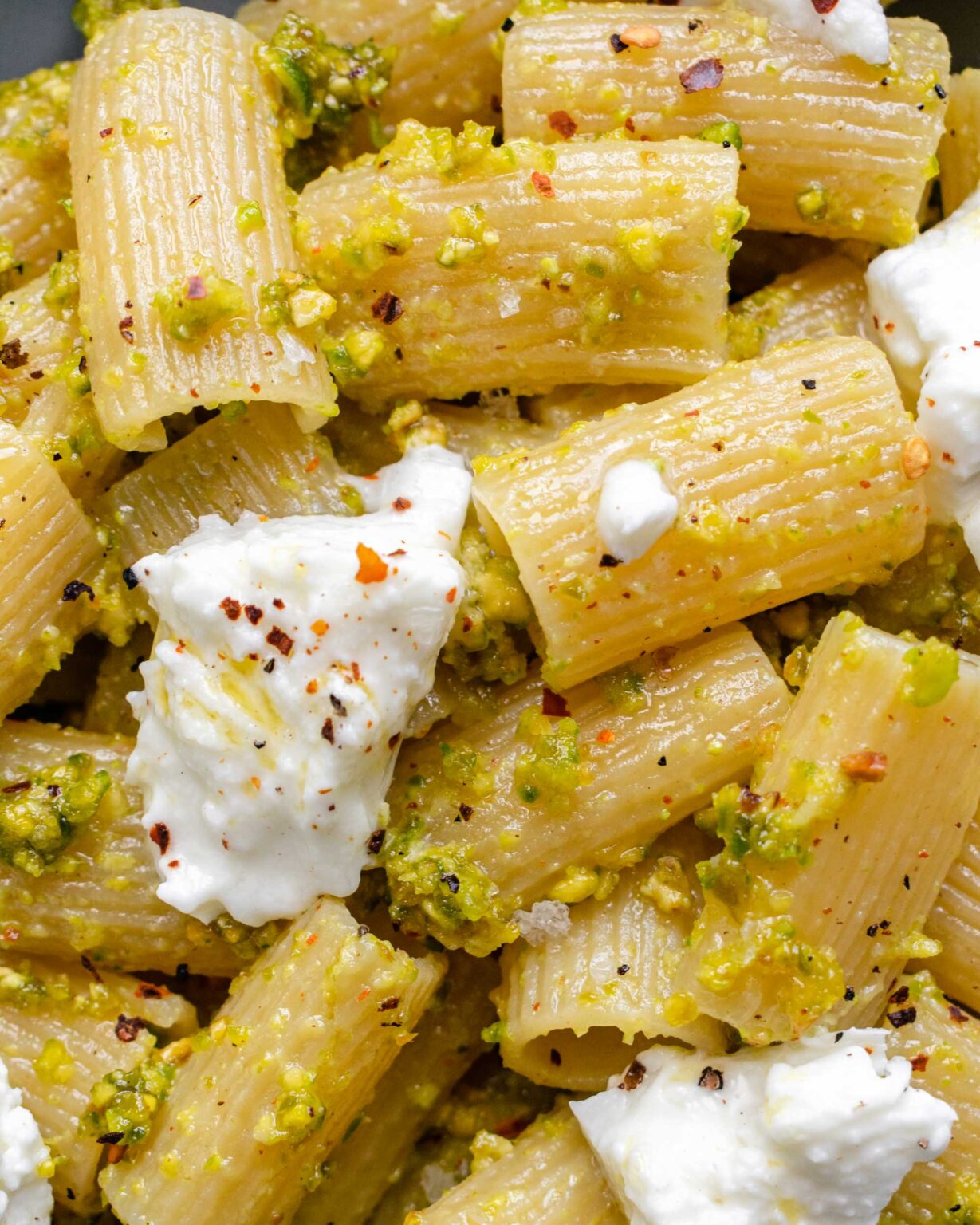 Pistachio Pesto Rigatoni Apron & Whisk