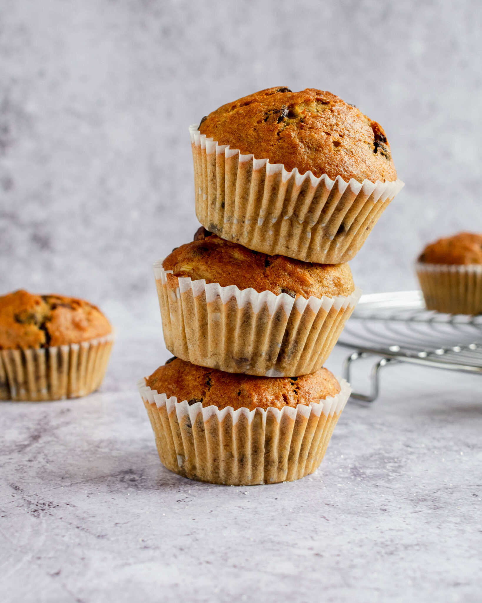 Chocolate Hazelnut Banana Muffins - Apron & Whisk