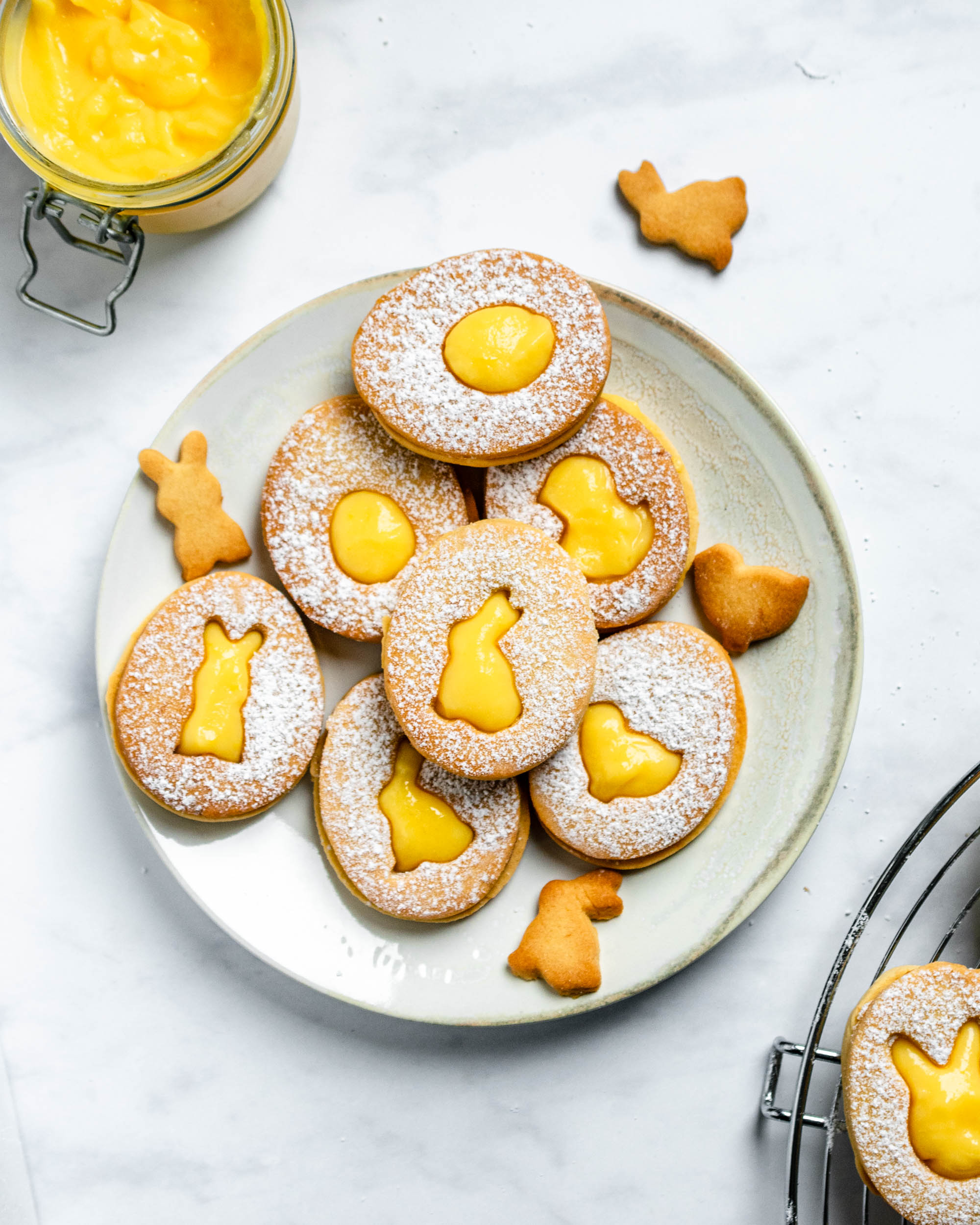 lemon curd linzer cookies