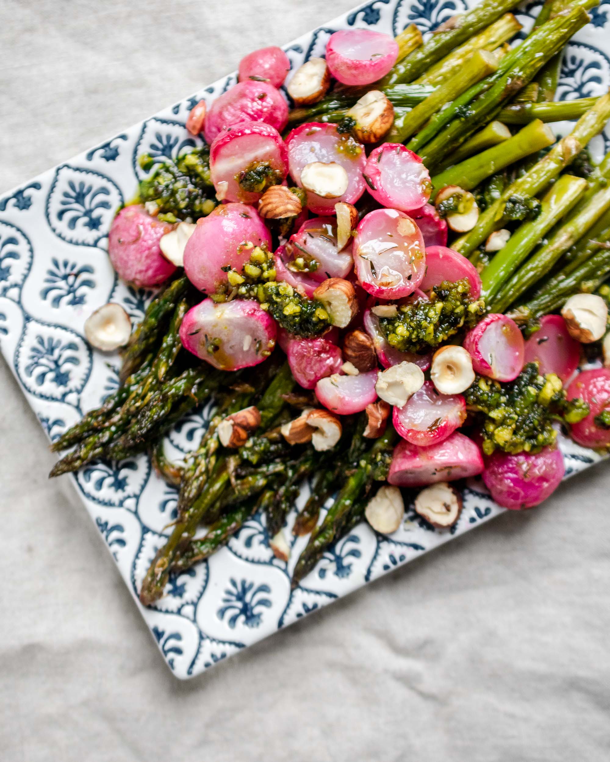 Roasted Radishes and Asparagus Apron & Whisk
