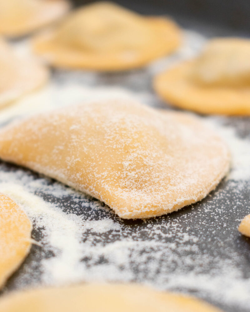 Mushroom Ravioli with sage brown butter sauce Apron & Whisk