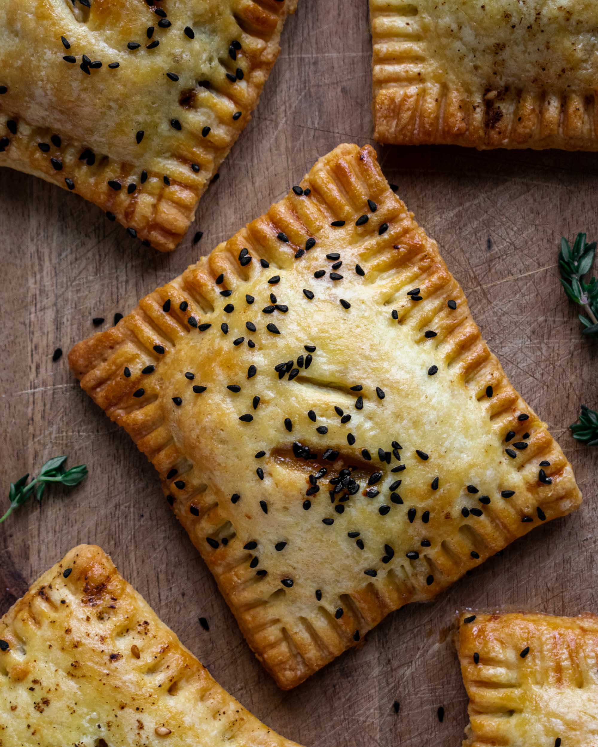 Leek, Mushroom and Feta Hand Pies - Apron & Whisk