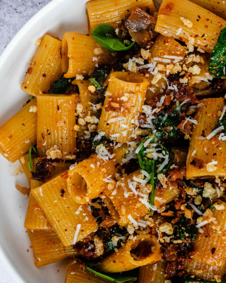 Sun-dried Tomato and Spinach Pasta - Apron & Whisk
