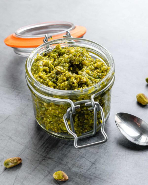 Pistachio Pesto Rigatoni Apron & Whisk