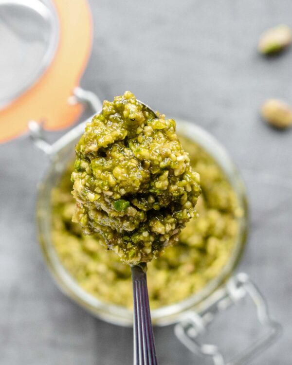 Pistachio Pesto Rigatoni Apron & Whisk