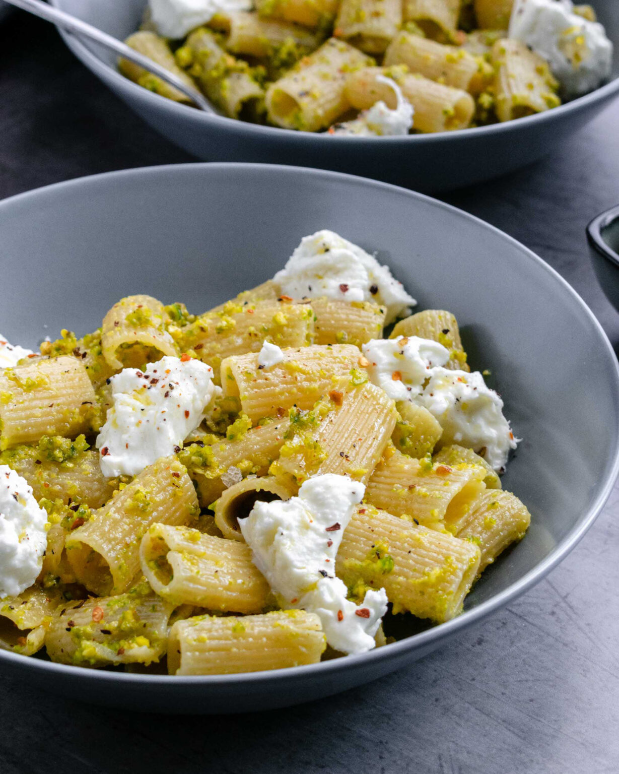Pistachio Pesto Rigatoni Apron & Whisk