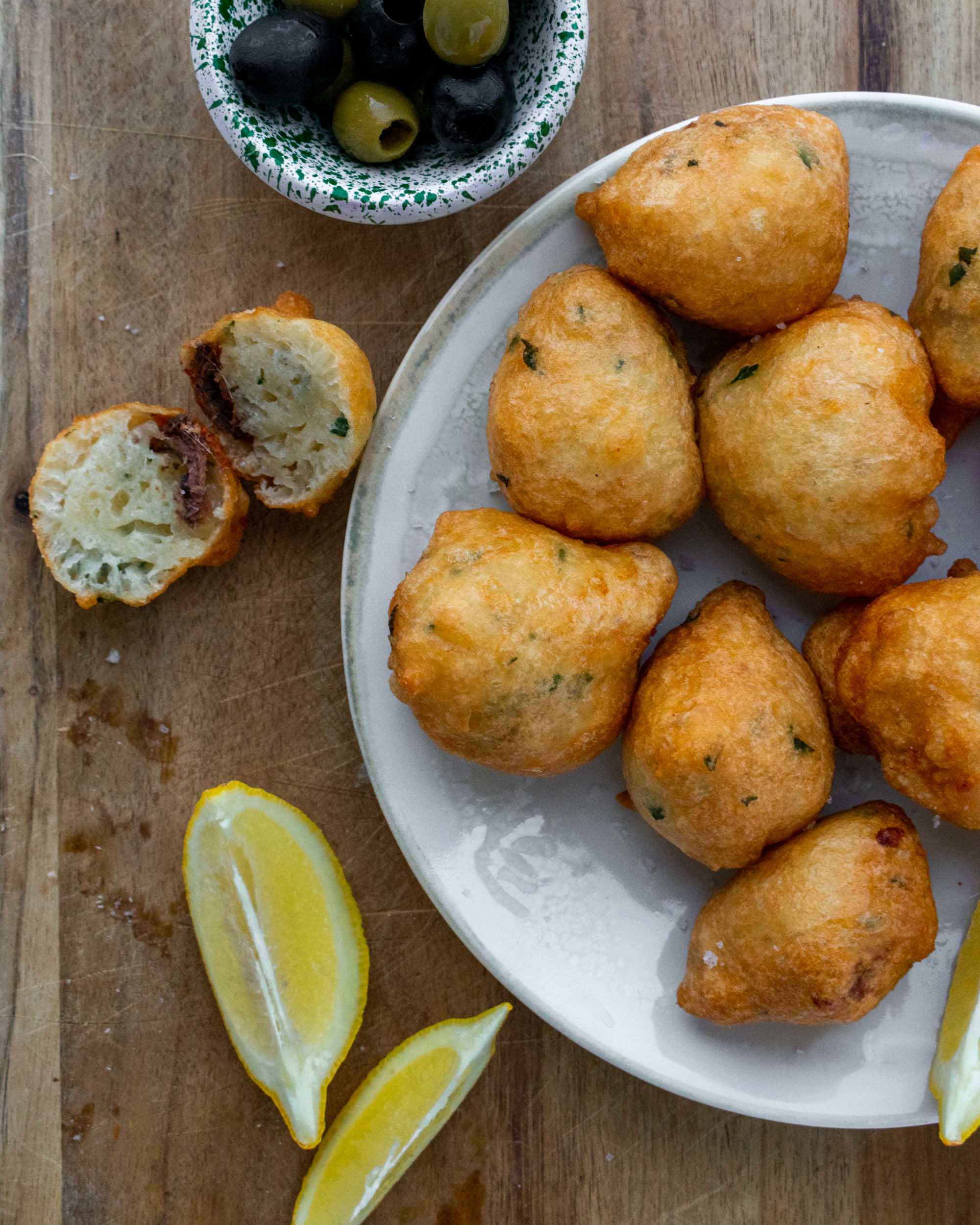Sfineġ talInċova Traditional Maltese Anchovy Fritters Apron & Whisk