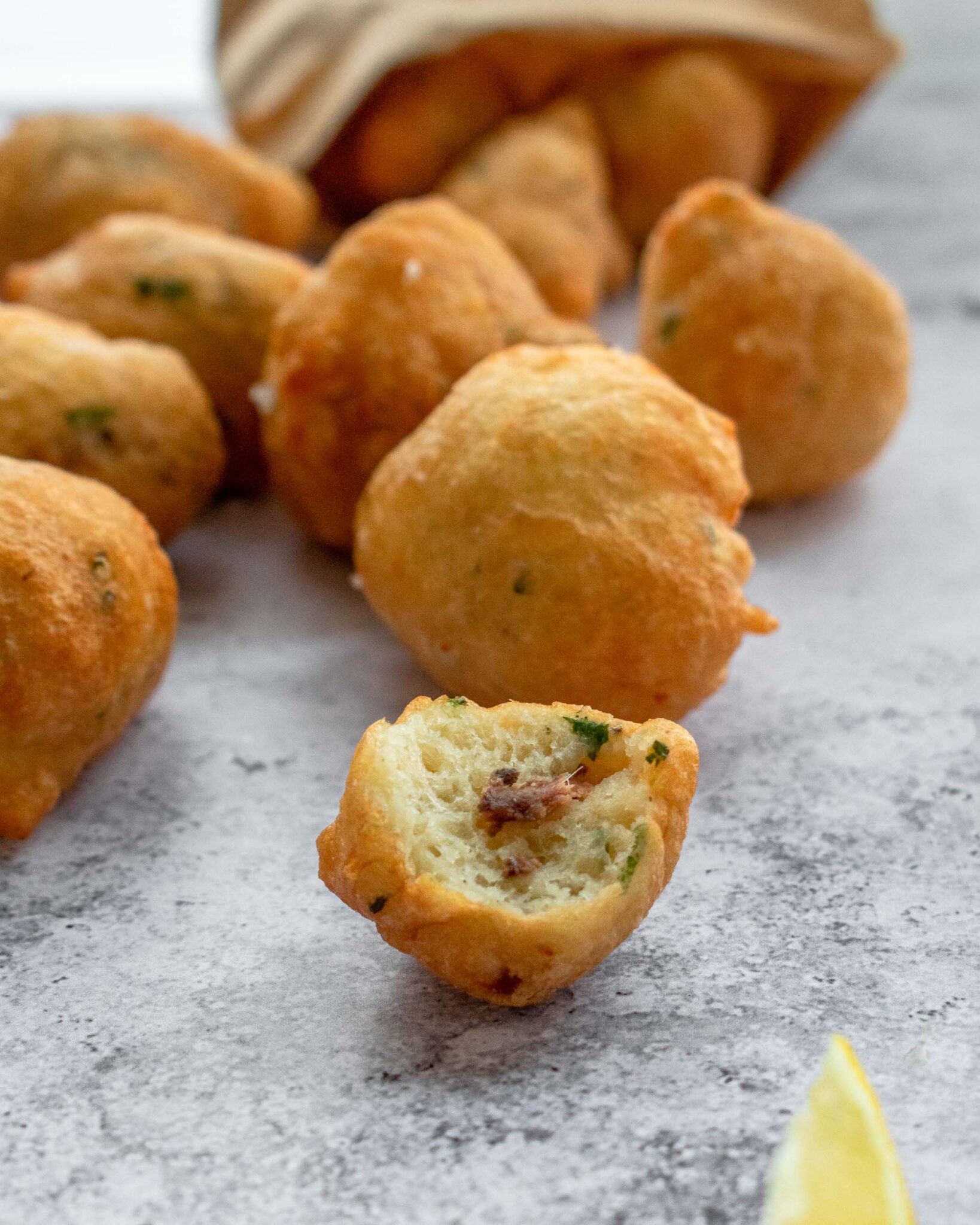 Sfineġ talInċova Traditional Maltese Anchovy Fritters Apron & Whisk