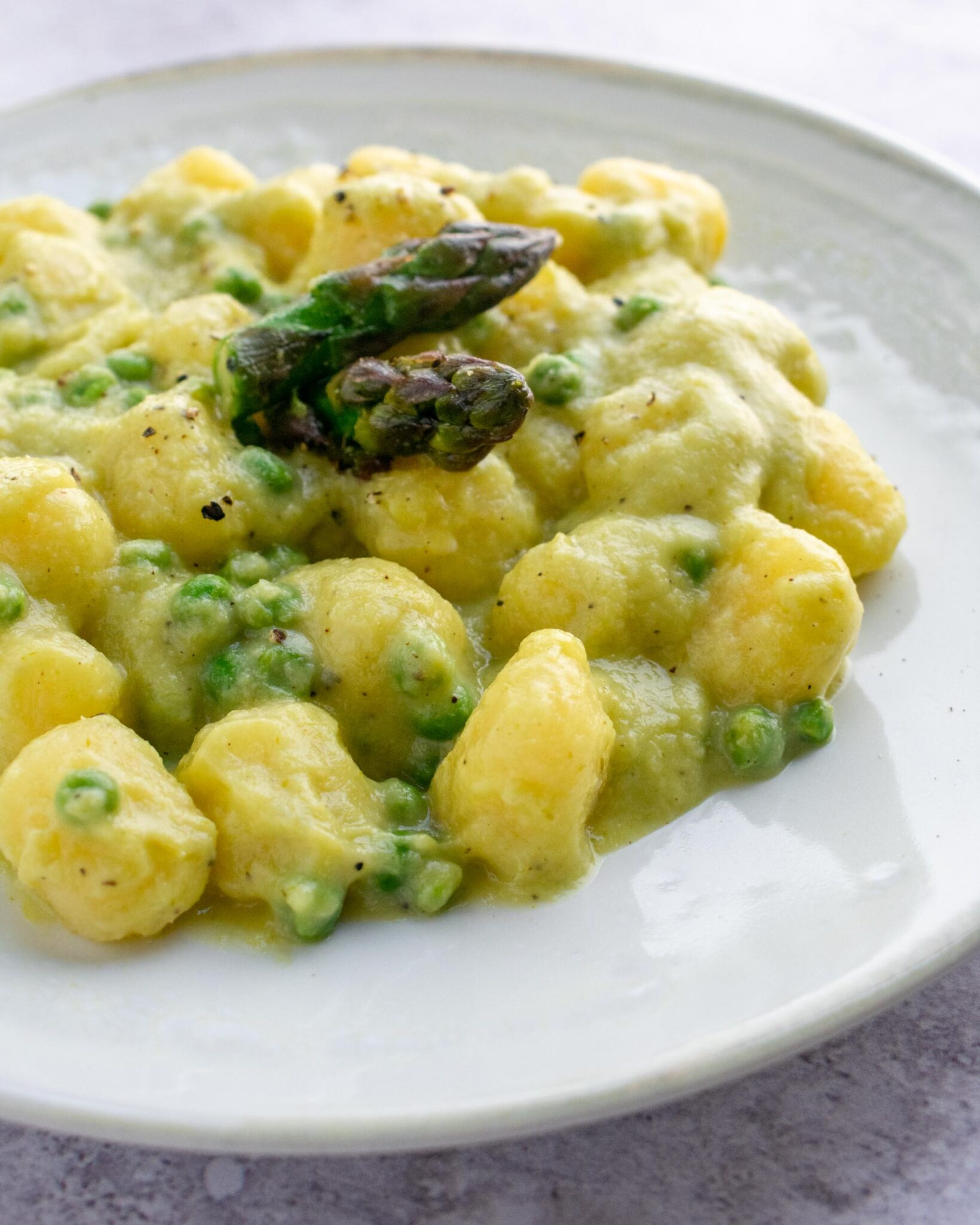 Asparagus and Pea Gnocchi Apron & Whisk