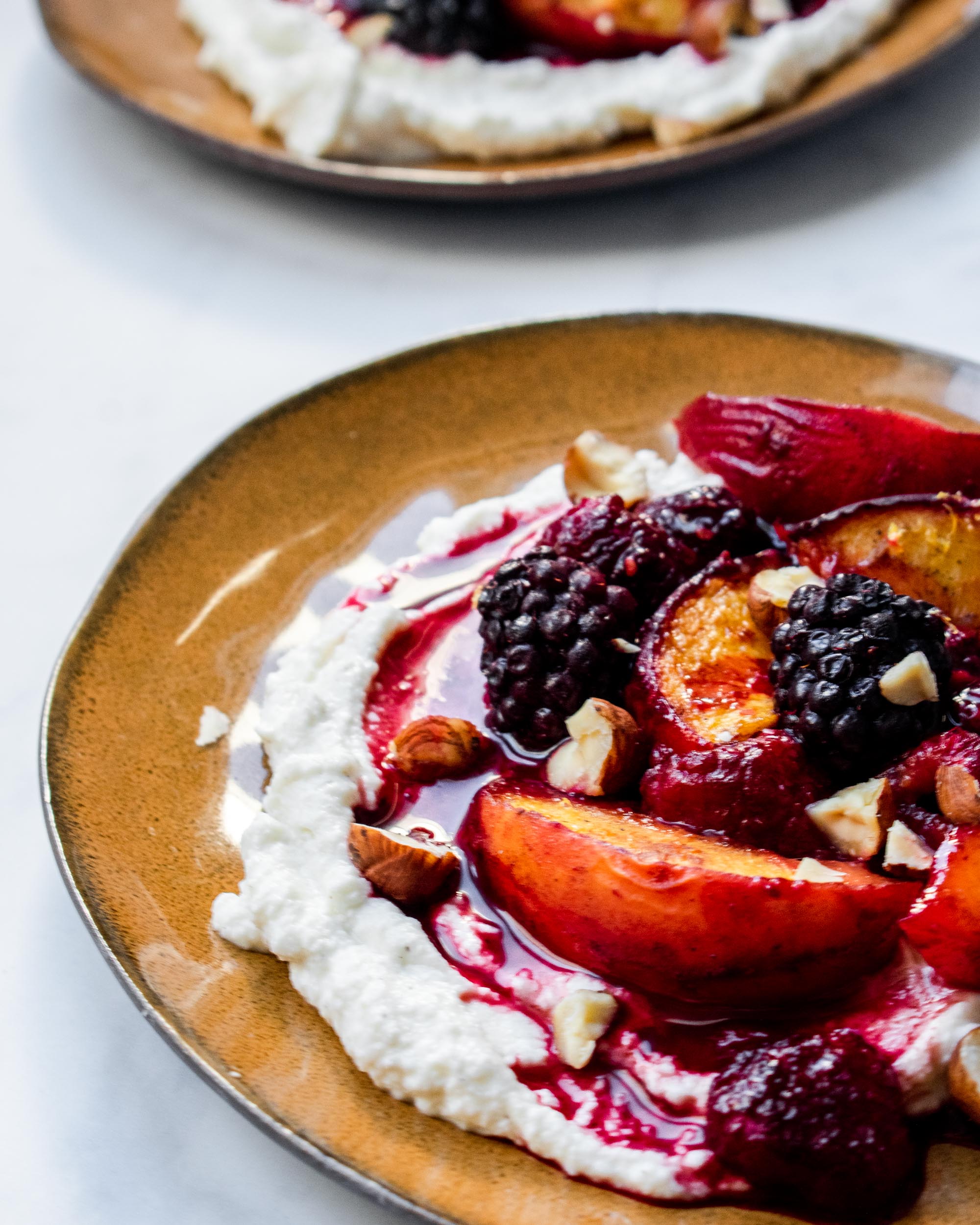 Honey Roasted Plums with Fresh Ricotta • The View from Great Island