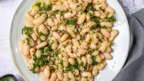 Cannellini Beans with Mint oil - Apron & Whisk