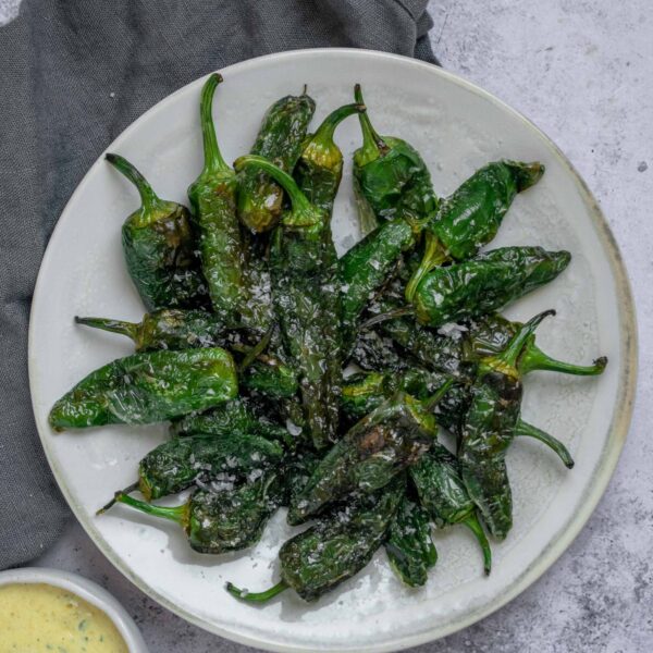 Padrón Peppers with Mustard Aioli