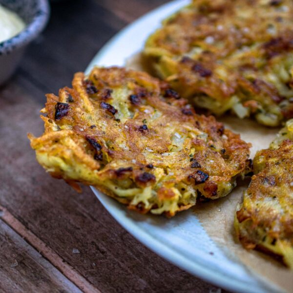 Gromperekichelcher - Luxembourgish potato fritters - Apron & Whisk