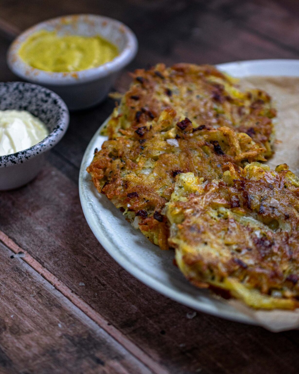 Gromperekichelcher - Luxembourgish potato fritters - Apron & Whisk