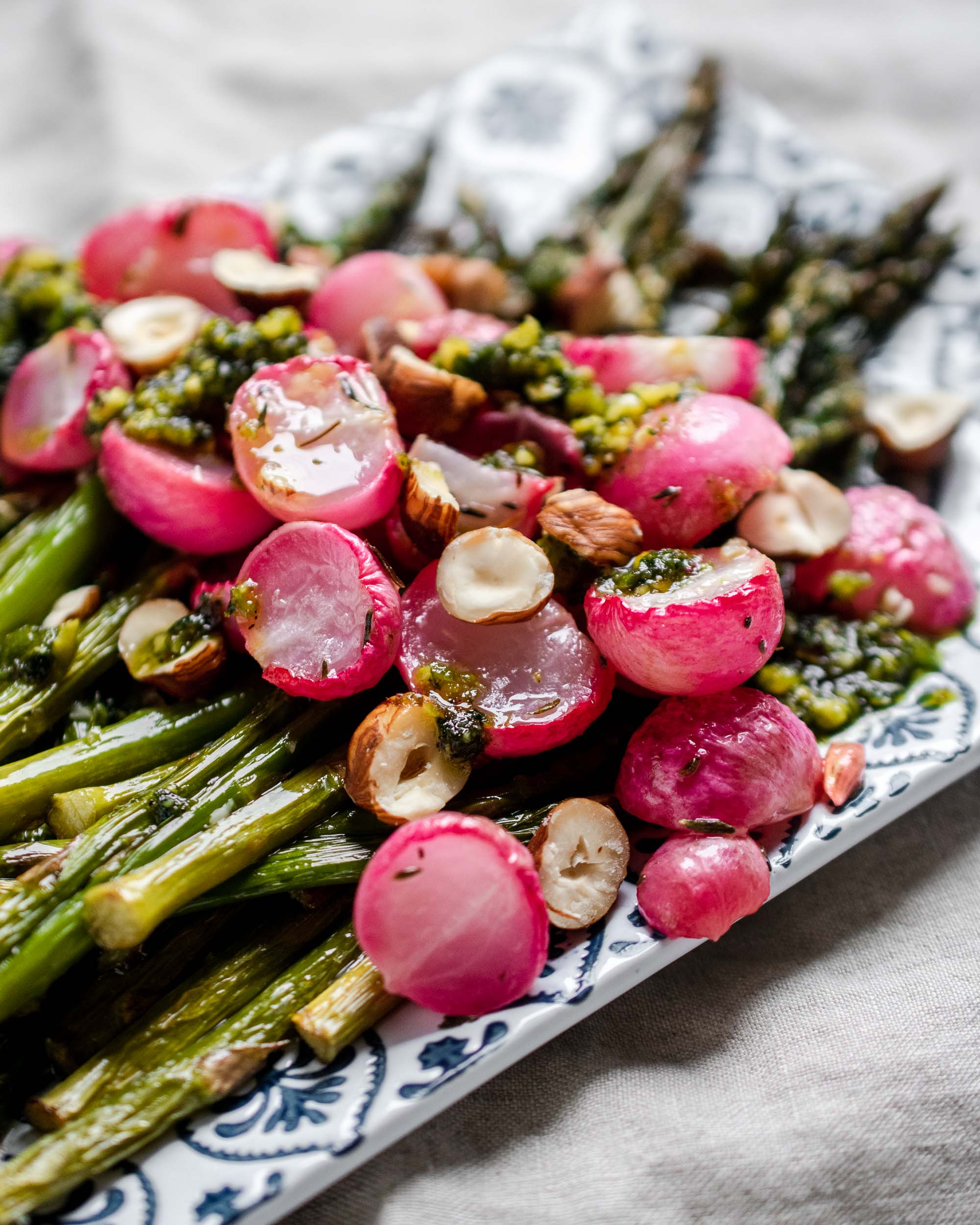 Roasted Radishes and Asparagus Apron & Whisk