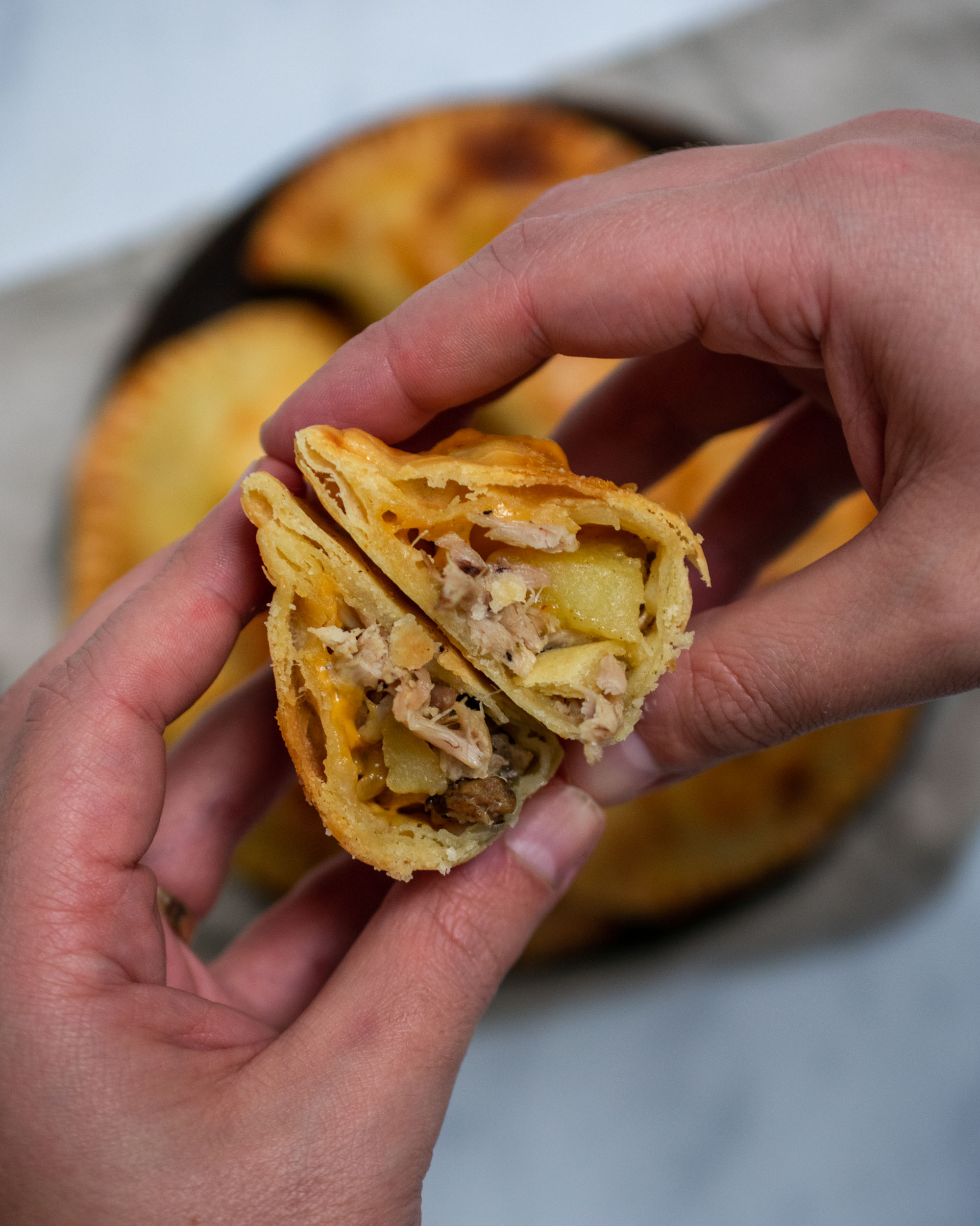 Pulled Rabbit Pies - Apron & Whisk