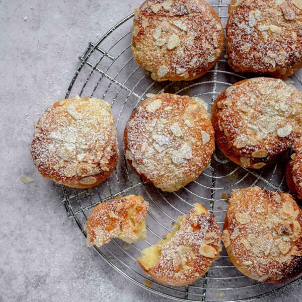 Easy Frangipane Brioche Buns