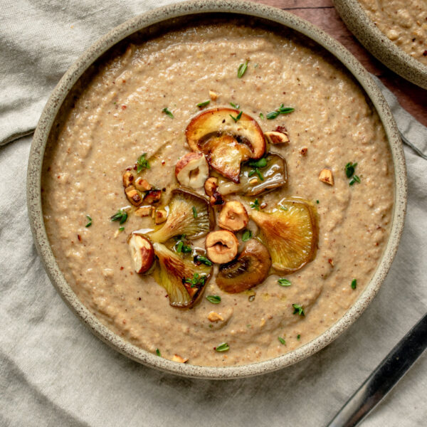 Mushroom and Hazelnut Soup