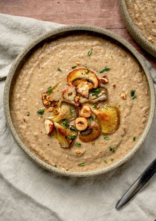 Mushroom and Hazelnut Soup