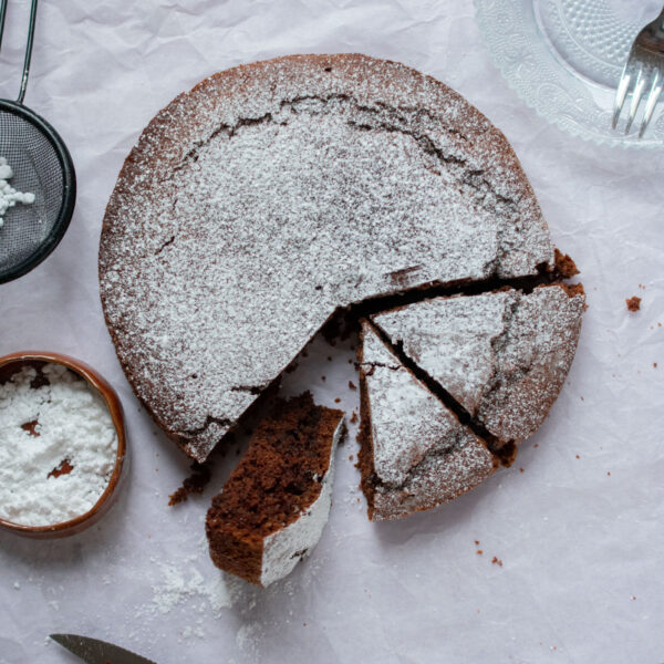 Moist Chocolate Cake (No eggs, No dairy)