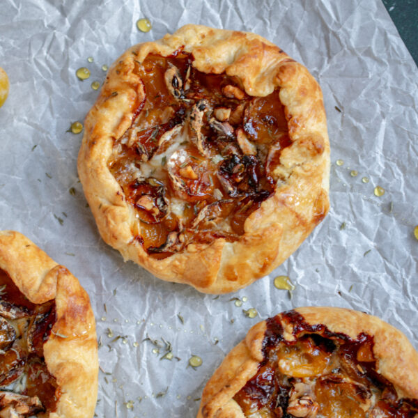 Mirabelle and Goat Cheese Galettes