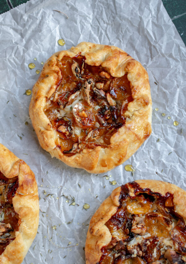 Mirabelle and Goat Cheese Galettes